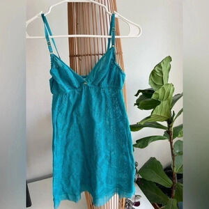Victoria Secret Very Sexy Babydoll Sheer lace Slip Dress Size small